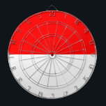 Indonesian Flag (Indonesia) Dartboard<br><div class="desc">This design features the national flag of Indonesia, which is an island country in Southeast Asia and Oceania, between the Indian and Pacific Oceans. It is currently the fourteenth largest country in the world by land area, and is home to almost 300 million people, making it the world's fourth most...</div>