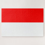 Indonesian Flag (Indonesia) Jigsaw Puzzle<br><div class="desc">This design features the national flag of Indonesia, which is an island country in Southeast Asia and Oceania, between the Indian and Pacific Oceans. It is currently the fourteenth largest country in the world by land area, and is home to almost 300 million people, making it the world's fourth most...</div>