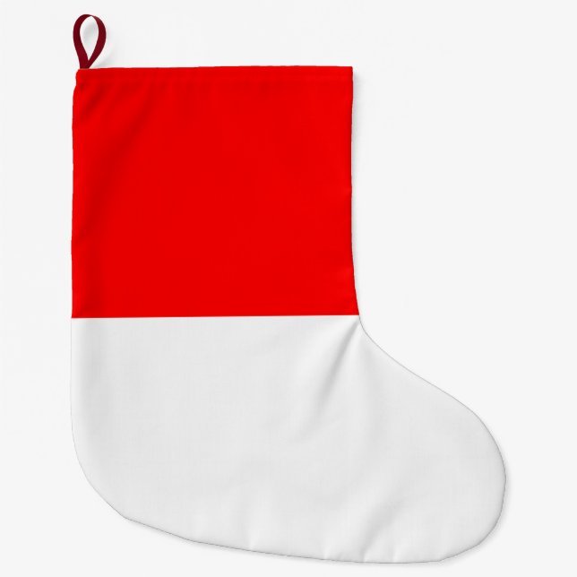 Indonesian Flag (Indonesia) Large Christmas Stocking (Front)
