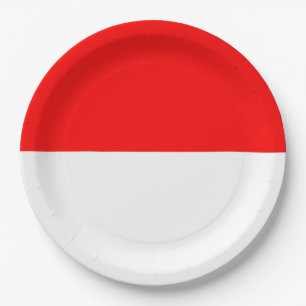 Indonesian Flag (Indonesia) Paper Plate