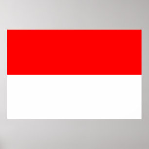 Indonesian Flag (Indonesia) Poster