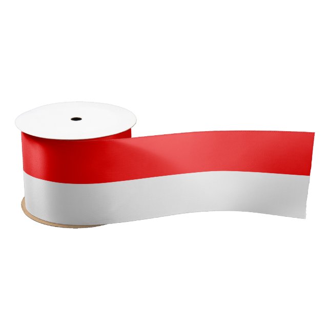 Indonesian Flag (Indonesia) Satin Ribbon (Spool)