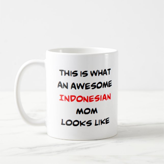 indonesian mum, awesome coffee mug (Left)