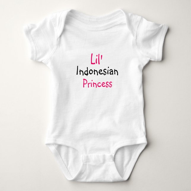 Indonesian princess baby bodysuit (Front)