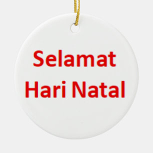 indonesian selamat hari natal ceramic tree decoration