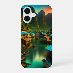 Indonesian Small Fishing Village iPhone 16 Case
