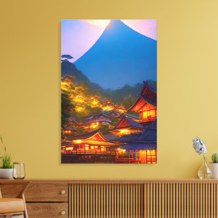 Indonesian Village Sunset Canvas Print