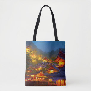 Indonesian Village Sunset  Tote Bag