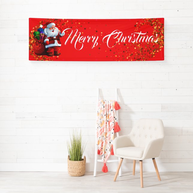 Indoor Banner-Merry Christmas Banner (Insitu)