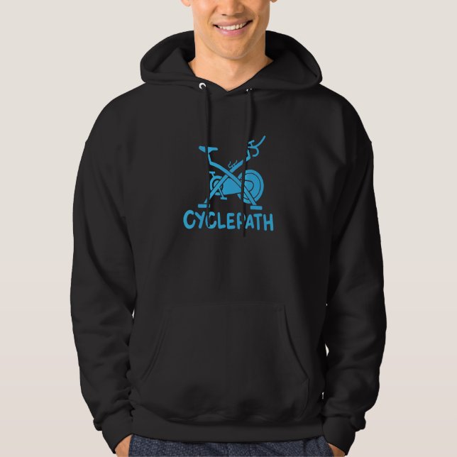 Indoor Cycling Cyclepath Spin Class Workout Design Hoodie (Front)