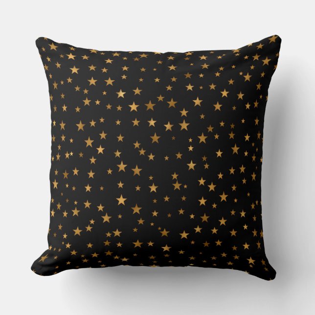 Indoor Golden Stars Pillow (Front)