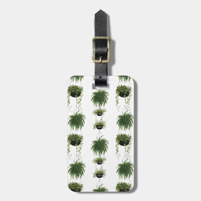 Indoor Oasis | Hanging Baskets Luggage Tag (Front Vertical)