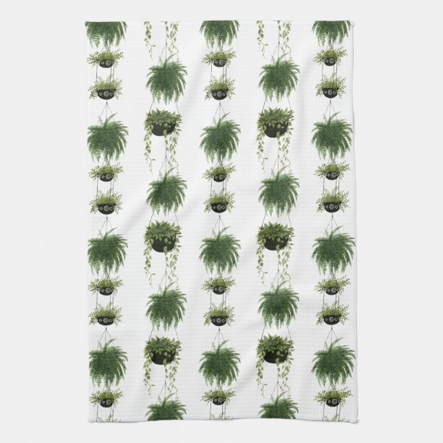 Indoor Oasis | Hanging Baskets Tea Towel (Vertical)