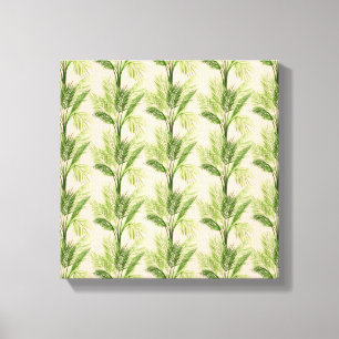 Indoor Oasis   Palm Tree Pattern Canvas Print