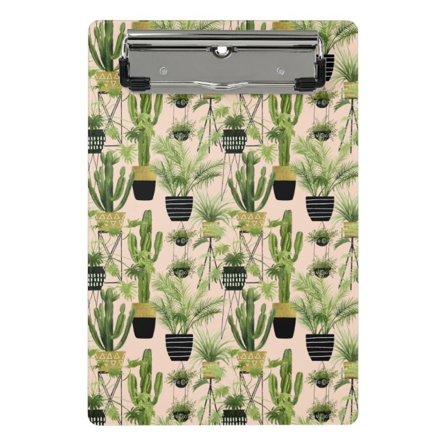Indoor Oasis | Plant Lineup Pattern Mini Clipboard (Front)
