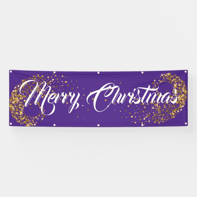 Indoor Outdoor Custom Banner-Merry Christmas Banne Banner (Horizontal)