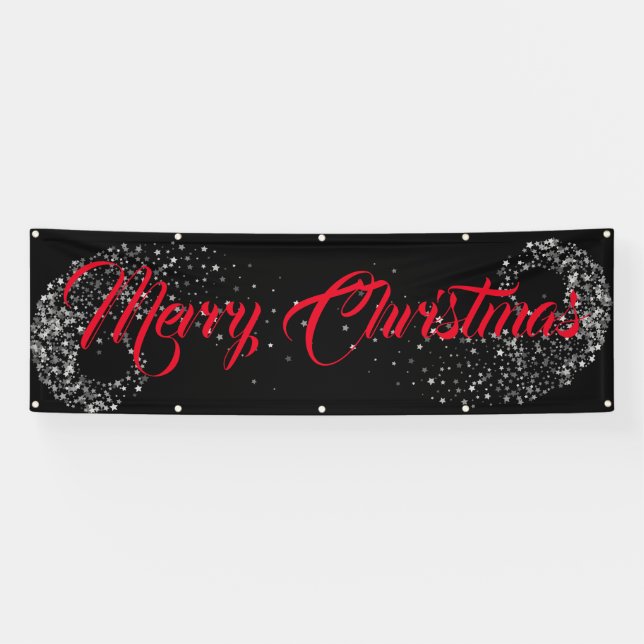 Indoor Outdoor Custom Banner-Merry Christmas Banner (Horizontal)