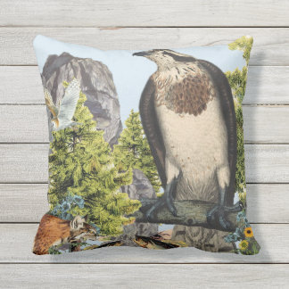 Indoor/Outdoor Osprey Throw Pillow/Customisable Cushion