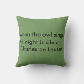 Indoor/Outdoor Owl Throw Pillow/Customisable Cushion (Back)