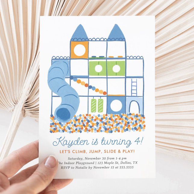 Indoor Playground Kids Birthday Invitation (Creator Uploaded)