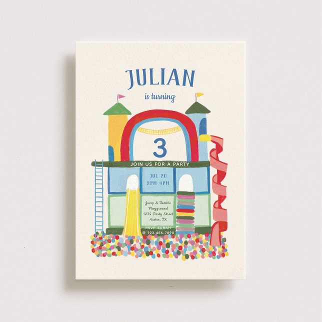 Indoor Playground Kids Birthday Party Invitation (Creator Uploaded)