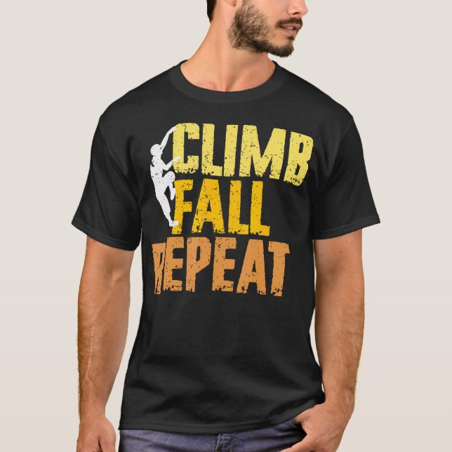 Indoor Rock Climbing Climb Fall T-Shirt (Front)
