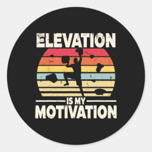 Indoor Rock Climbing Elevation Is My Motivation Classic Round Sticker