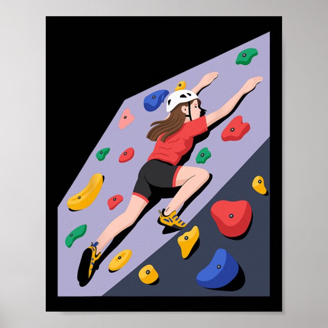 Indoor Rock Climbing Wall Art  (Front)