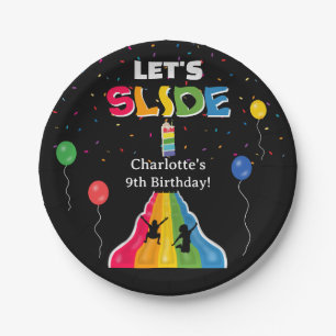 Indoor Slide Park Kids Playground Birthday Party Paper Plate