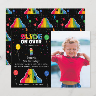 Indoor Slide Park Kids Playground Birthday Photo Invitation