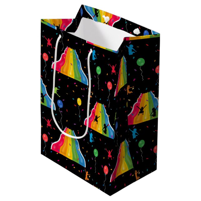 Indoor Slide Park Kids Playground  Medium Gift Bag (Front Angled)