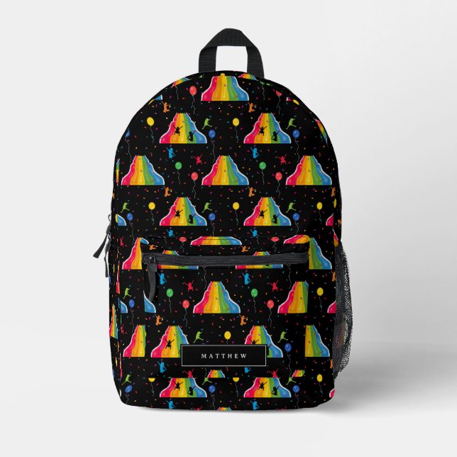 Indoor Slide Park Kids Playground  Printed Backpack (Front)