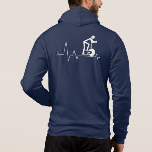 Indoor Spinning Cycle Heartbeat Personalised Dad Hoodie