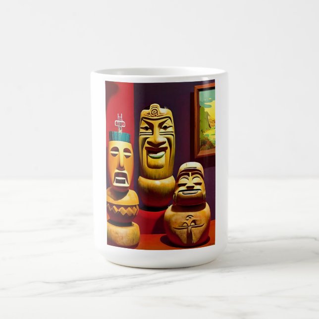 Indoor Tiki Life Ken Gauge Art Coffee Mug (Center)