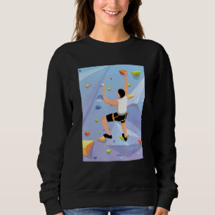 Indoor Wall Climbing Rock Climbers Action Sports Sweatshirt