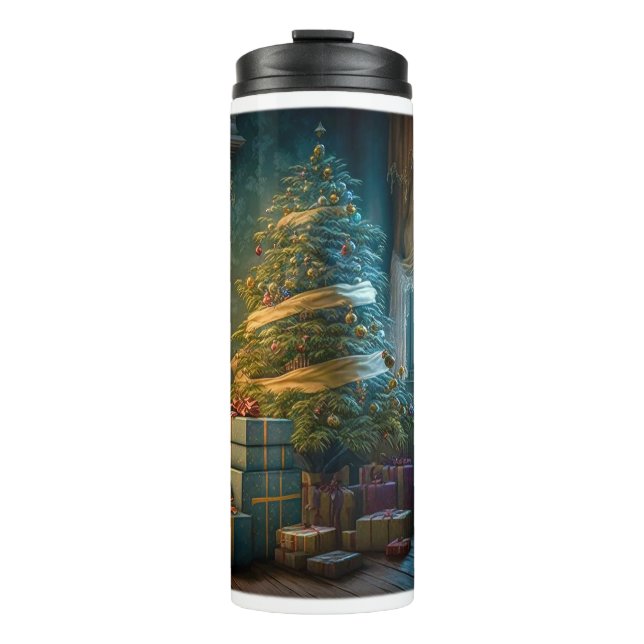 Indoors Christmas Tree Thermal Tumbler  (Front)