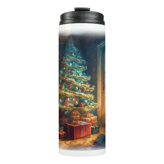 Indoors Christmas Tree Thermal Tumbler  (Front)