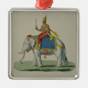 Indra, engraved by Marlet et Cie (colour litho) Metal Tree Decoration