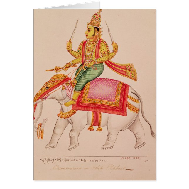 Indra, God of Storms, riding on an elephant (Front)