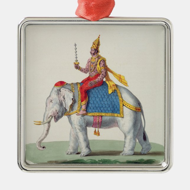 Indra or Devendra, from 'L'Inde francaise...', eng Metal Tree Decoration (Front)
