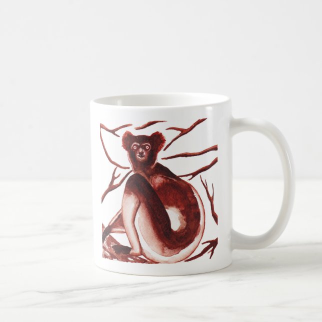 Indri Lemur Artwork Mug (Right)