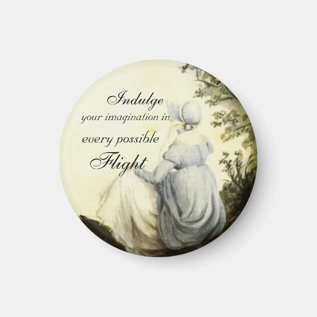 Indulge Your Imagination Button Magnet (Front)