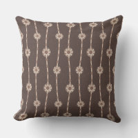 Indulgent Ophelia Floral Beads Chain Stripes Brown
