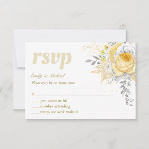 Indulgent RSVP White Gold Roses Bouquet With Menu