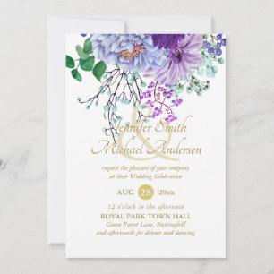 Indulgent Sapphire Blue Floral Bouquet Wedding