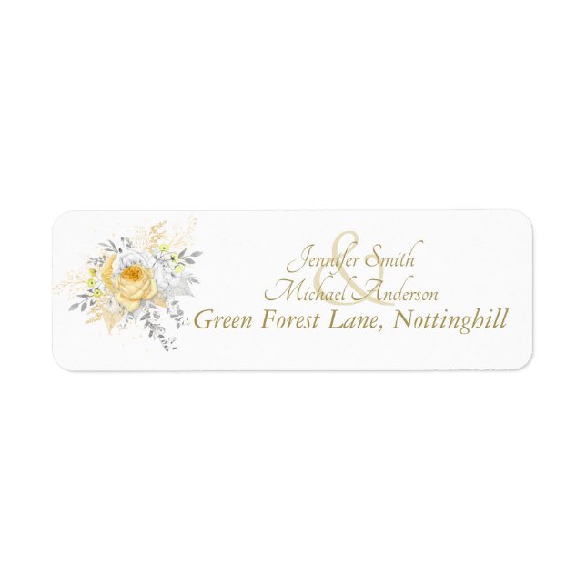 Indulgent White Gold Silver ROSES Bouquet Return (Front)