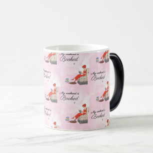 Indulging in Knowledge – Woman Reading with Calm Magic Mug