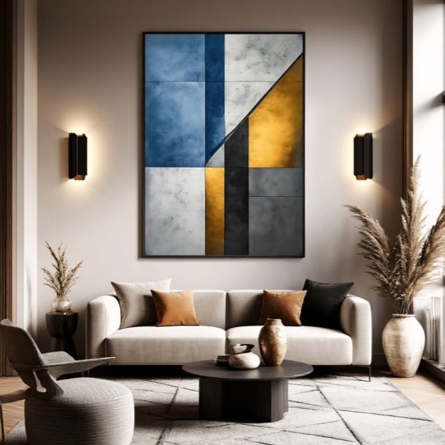 Industrial Abstract Geometric Block Poster (Creator Uploaded)