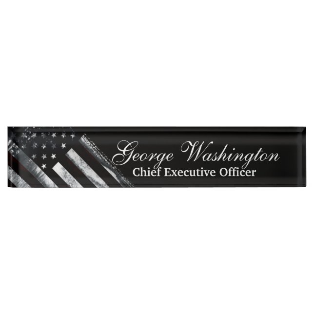 Industrial American Flag  Nameplate (Front)