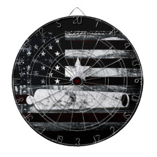 Industrial American Flag Star and Cannon Dartboard